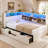 Upholstered Daybed with Storage-983650791