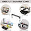 Tablette au-dessus du lavabo, tablette pour plante à fenêtre, organisation de cuisine extensible réglable en hauteur, en longueur, multi, support de rangement polyvalent pour poêle, salle de bain, bureau