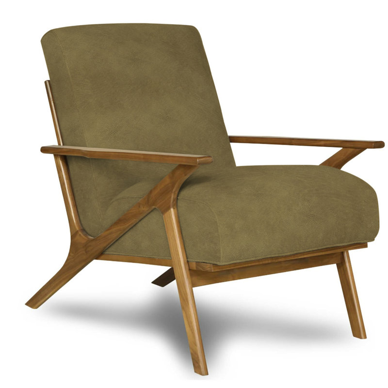 Jules Armchair, Espresso, Hare Verdecca Genuine Leather