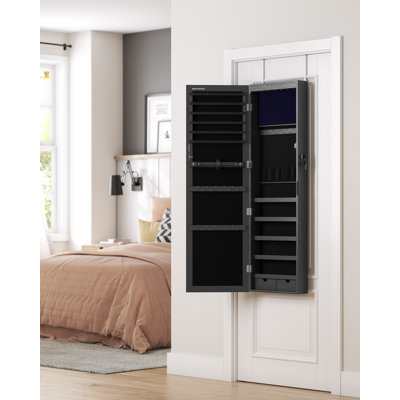 Armoire à bijoux avec miroir à suspendre