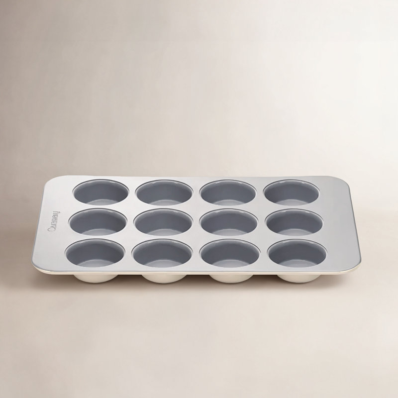 Caraway 12 Cup Nonstick Ceramic Muffin Pan, Cream, Cream