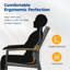Ensemble de 4 chaises de patio empilables en aluminium entièrement assemblées avec filet Meslin respirant pour le confort et la durabilité à l'extérieur-1840439664