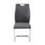 Chaise de salle à manger moderne en tissu / chrome, ensemble de 2