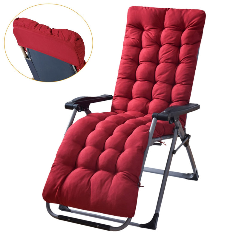 Outdoor 3'' Lounge Chair Chair Pad, Wine Red