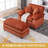 Artiomas 46.9-Inch Single Sofa, Upholstered Corduroy Armchair With Ottoman-593221627