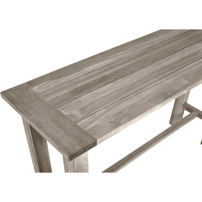 Table de bar Croquet Teak - Huître, Teck huître