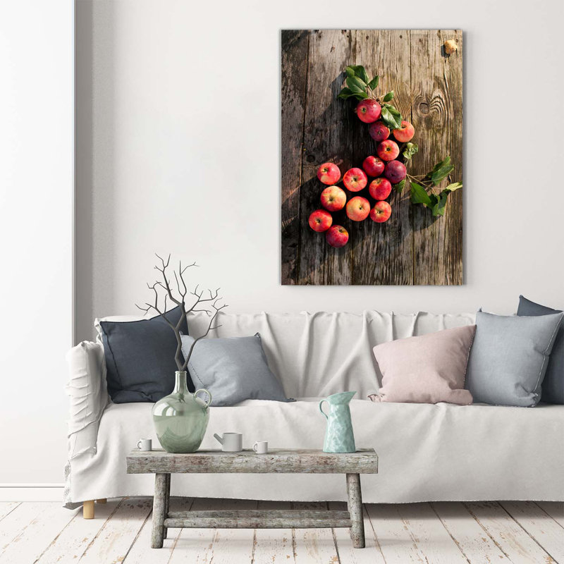 Apples On The Table - Wrapped Canvas Print