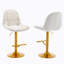 Ensemble de 2 tabourets de bar réglables en velours Swive