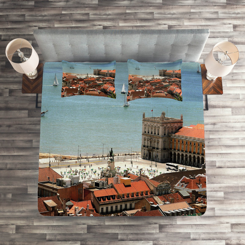 Europe Polyester Coverlet, King Bedspread + 2 Shams