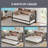 Twin Daybed with Pop Up Trundle,  Built-in Charging and Storage, Strong Metal Support-659971131