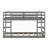 Twin Size Bunk Bed with Ladder and Solid Construction (No Box Spring Needed)