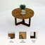 Table basse Table en bois époxy massif Ethno