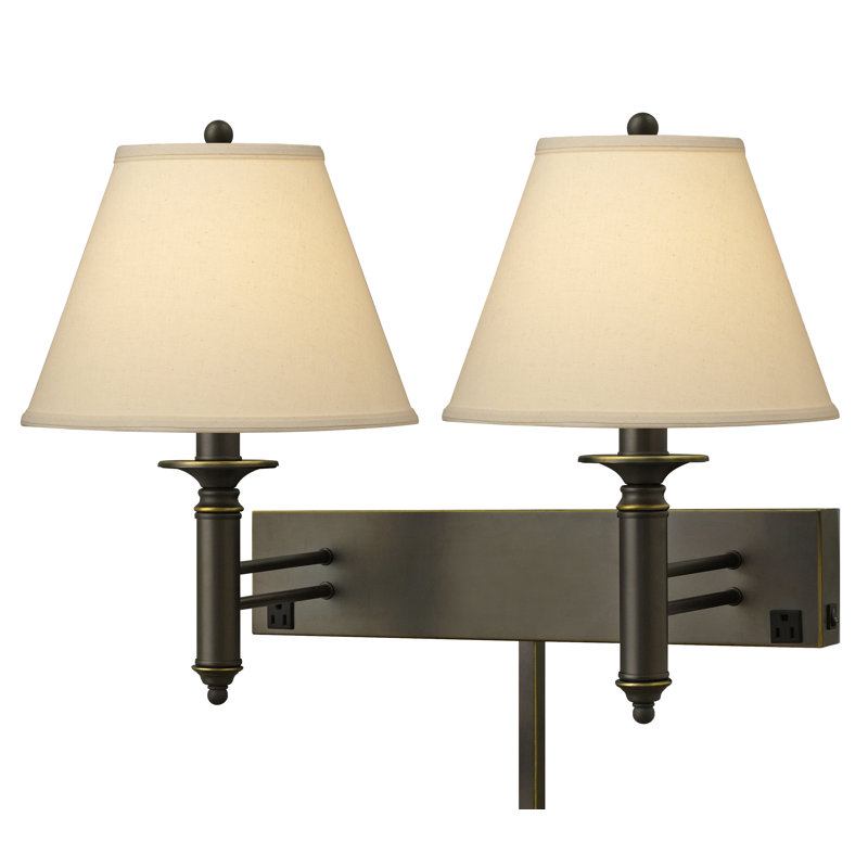 Steel Plug-in Armed Sconce