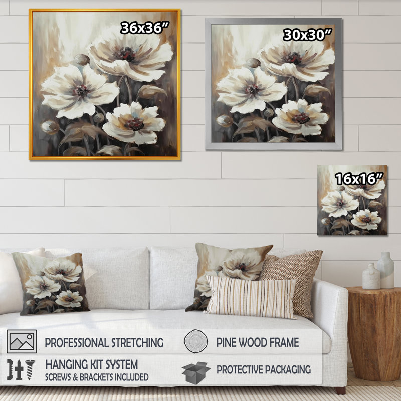 «Rozinka Hibiscus Blossoms I», reproduction, Cadre photo noir, H 24 po x l 24 po x P 1 po