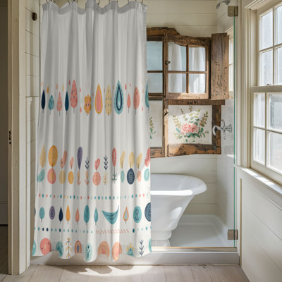 Rideau de douche Delicate Bloom Art - Premium
