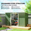 Outsunny 9ft x 4ft Metal Garden Shed Waterproof Light Green