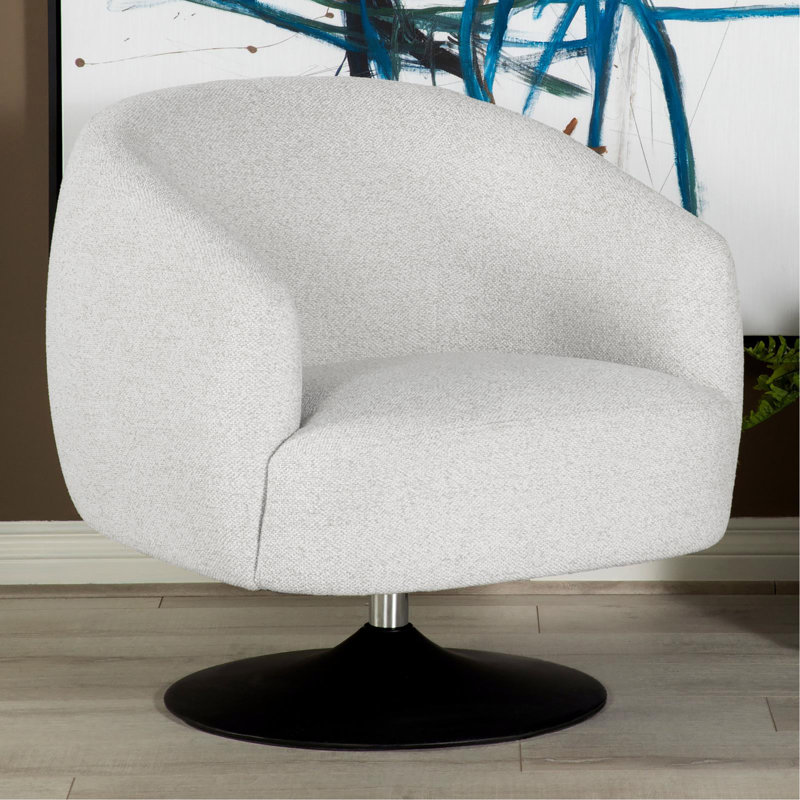 Fauteuil d'appoint pivotant rembourré