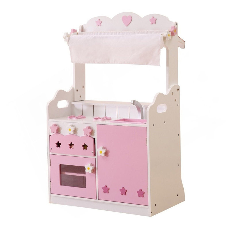 Kids Funnel 2 In 1 Pink Pretend Kitchen And Market Stal
