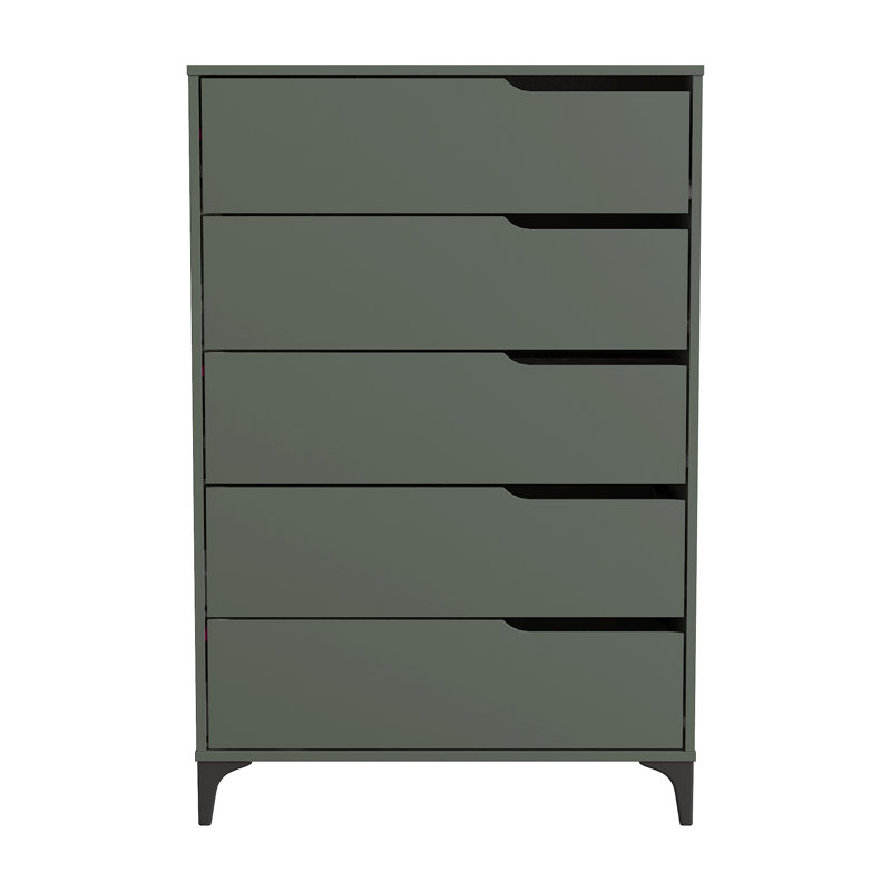 Norcross 5 Drawer 31'' W Dresser, Green