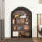 Black 4 - Shelf 45.66" Arched Wood Floor Bookcase, Storage In Bedroom, Robust , Elegant Design, Feature For Home ,