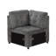 161" Wide Microfiber Symmetrical Sleeper Corner Sectional with Ottoman