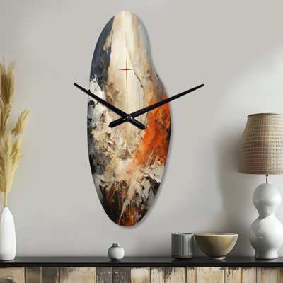Horloge murale asymétrique en métal Icenhour