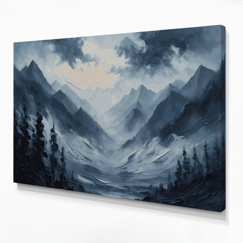 Halloween, paysages brumeux, toile grise, H 11 po x l 14 po