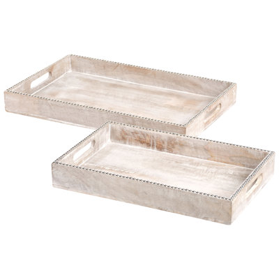 Solid Wood Tray - Set of 2