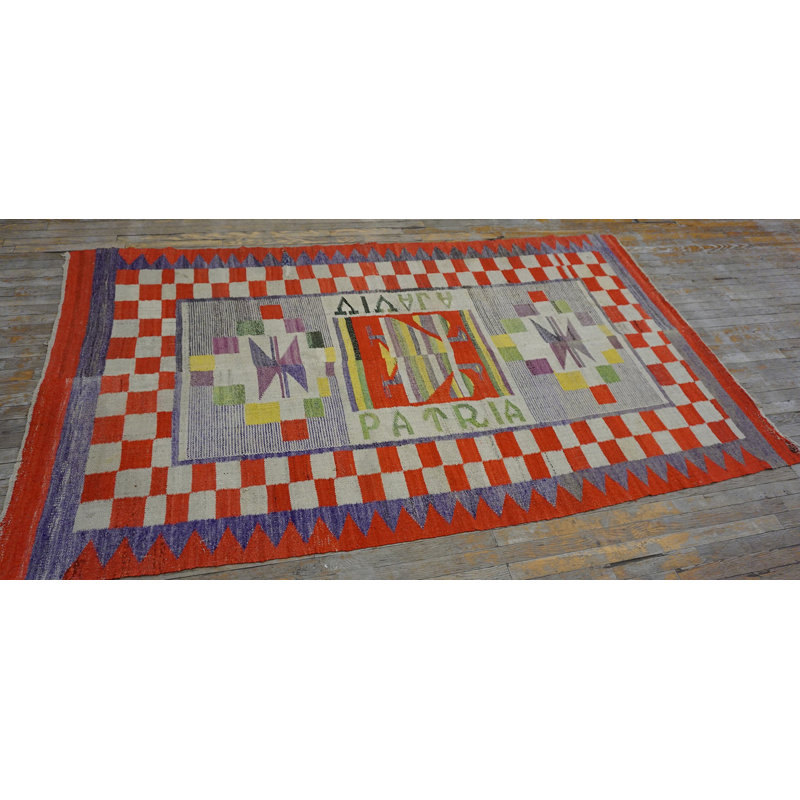 Tapis tissé à plat Antique Navajo - Rio Grande Mexico