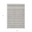 Tapis extérieur lavable rayé argenté et gris 3 pi x 5 pi