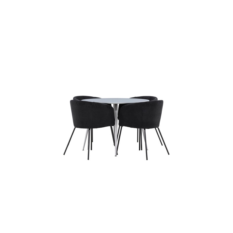 Ybarra 4 - Person Dining Set, Grey