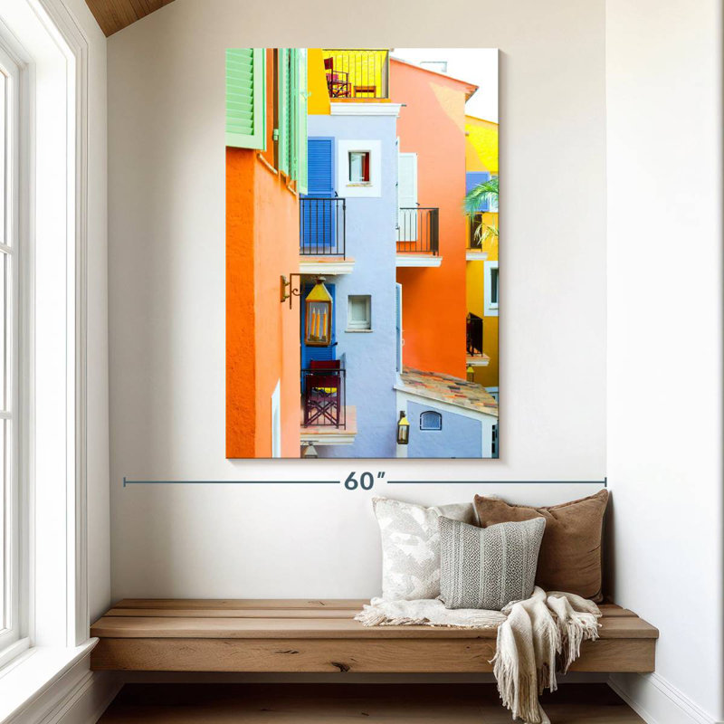 Lilie Saint Tropez Colourful Houses, 51" H x 34" W