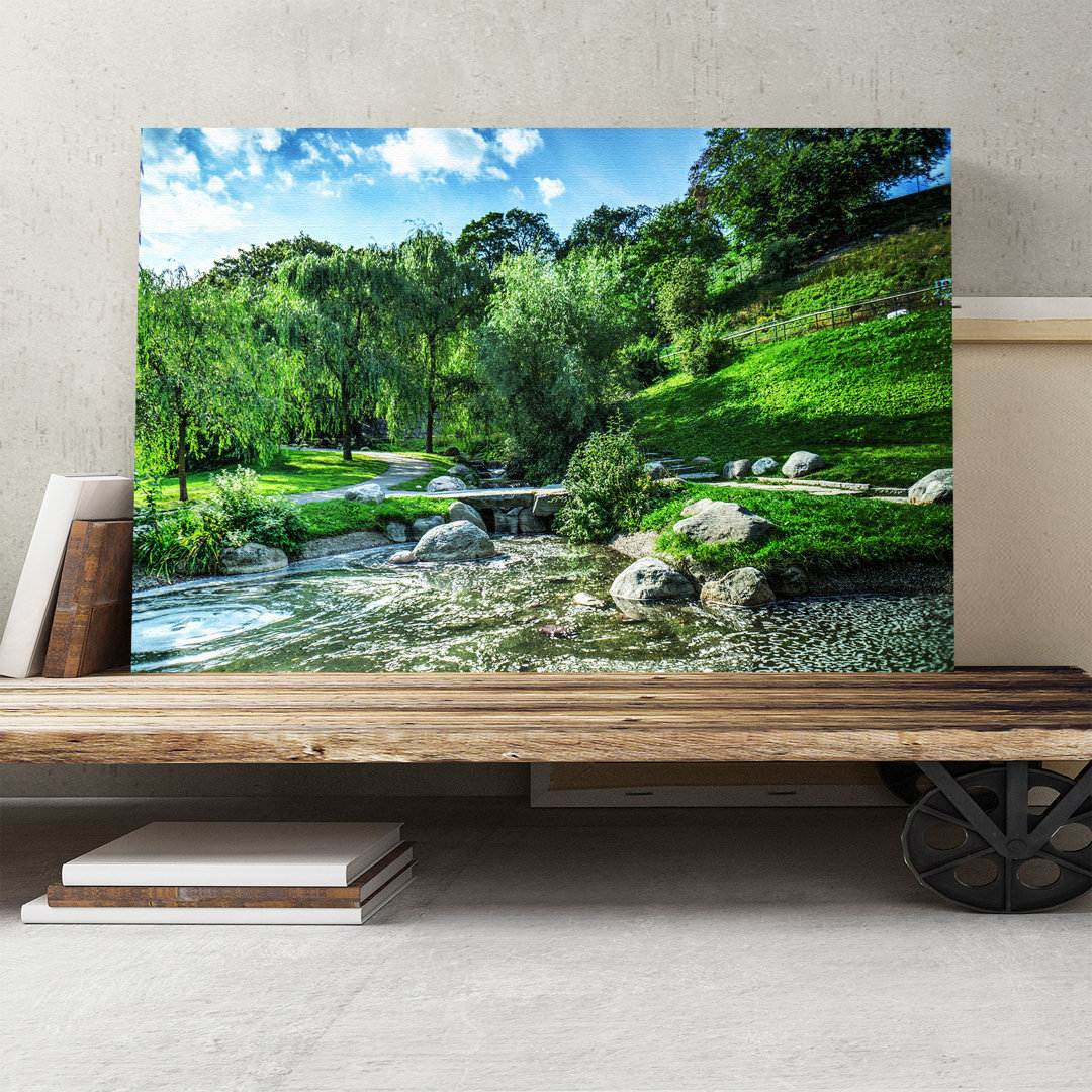 Landscape Sweden Forest and Lake Photographic - Wrapped Canvas