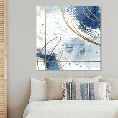 " Abstract Royal Blue Eyes Light, Modern & Contemporary Gold " by Oliver Gal