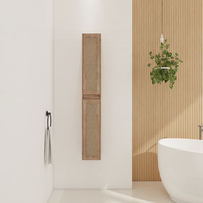 Modern Bathroom Side Cabinet with Soft Close Doors and Space-Saving Design