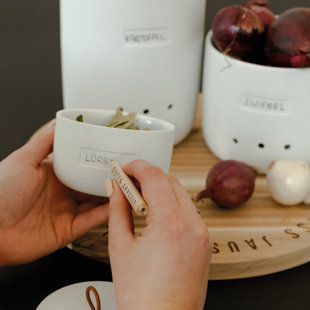 Bon Appetit Porcelain Canister - 4.9x5.5"