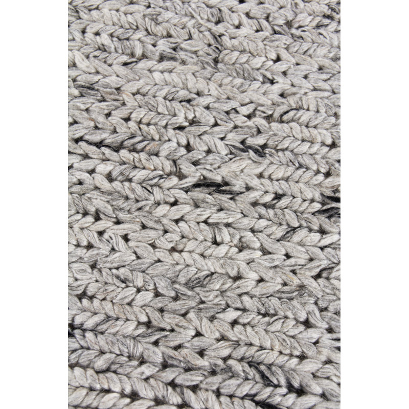 Lauryn Hand-Loomed Gray/Charcoal Area Rug, Rectangle 6' x 9'