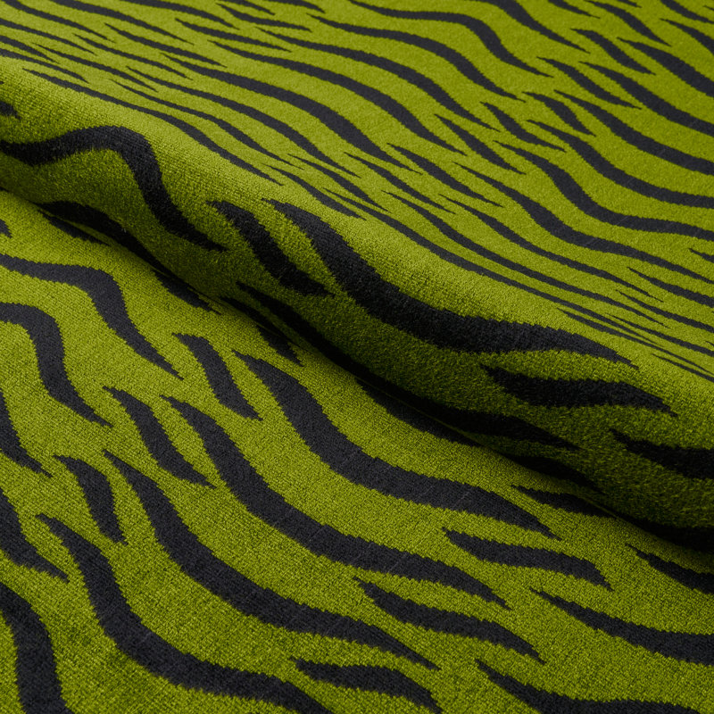 Sabi Tiger Velvet Fabric, Jungle