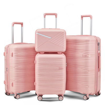 Luggage 4 Piece Sets(14/20/24/28), Hard Shell Lightweight TSA Lock Carry On Expandable Suitcase With Spinner Wheels Travel Set For Men Women