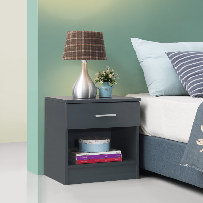 Armen Piece Bedroom Set, Dark Grey