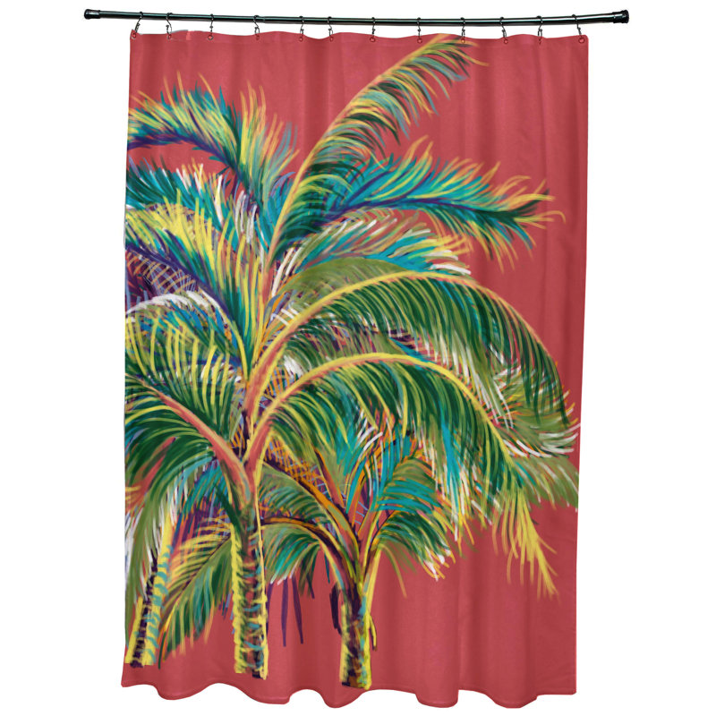 Rideau de douche simple Eastbourne, Corail