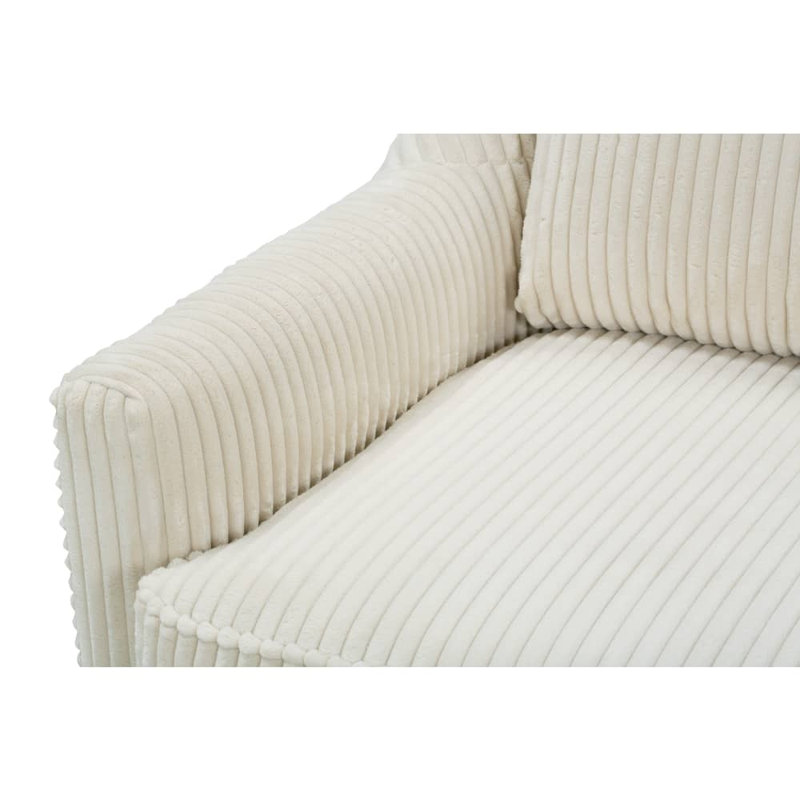 Hollins Swivel Chair, Natural Corduroy 