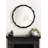 Pieced Wood Round Bathroom Mirror-1154127477