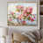 Toile avec cadre flottant or