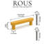 ROUS Hardware - Poignée d'armoire Mid-Century moderne, 3,25 po, tournesol (jaune)-111786462-112192732