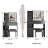 29.2" Small Size Left Drawer Desktop Vanity Table + Cushioned Stool-1852038561