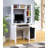 Student Desk With Hutch Home Office Desk 39"W Compact Desk Writing Desk Laptop Desk One Drawer Keyboard Drawer Wooden-727648822