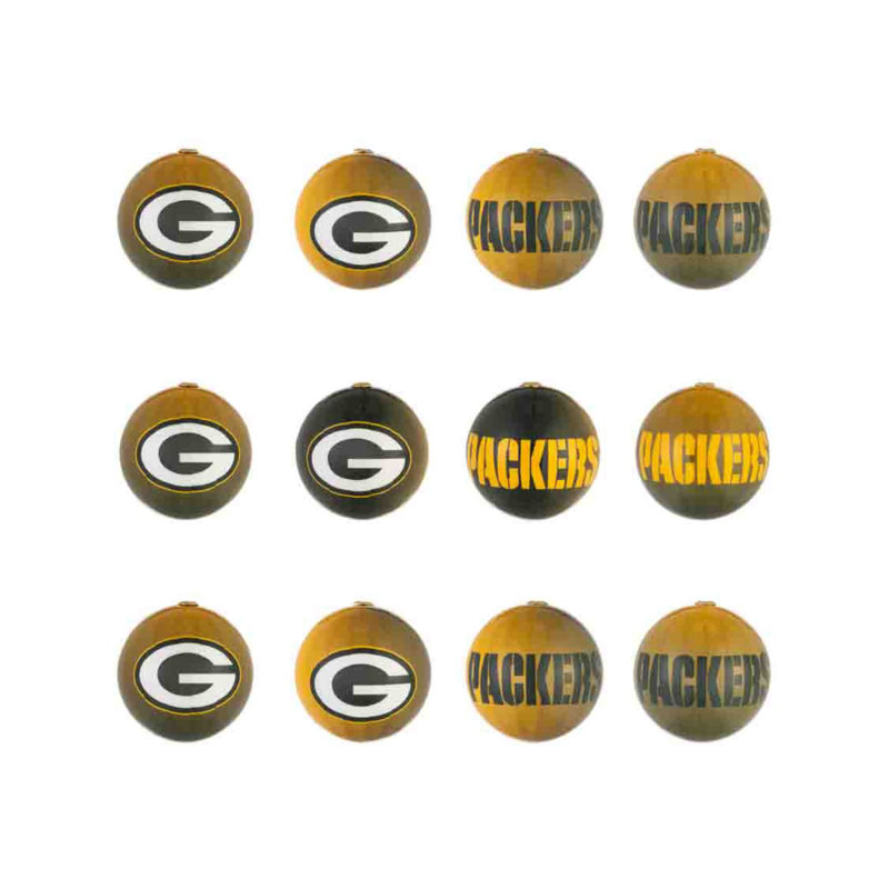 Ensemble d'ornement 12 pièces NFL, Green Bay Packers