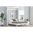 Queen Size White Space - Saving Bed, Louvered Style Storage, Pine Wood