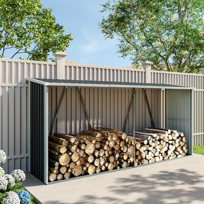 Ataja 11ft. W x 3ft. D Metal Log Store